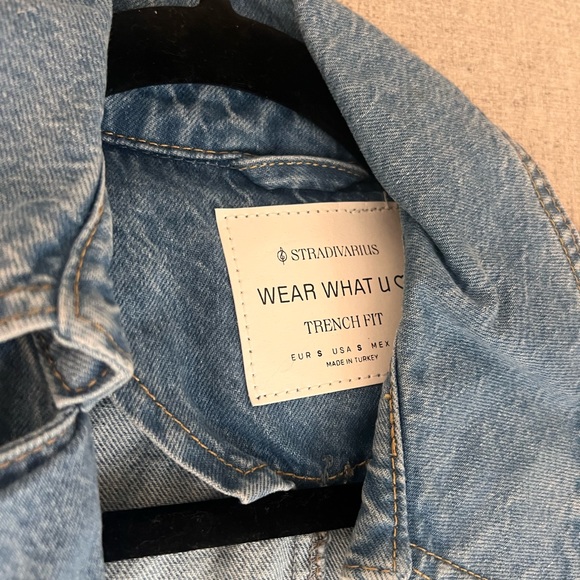 Stradivarius denim trench coat size S - Picture 10 of 12